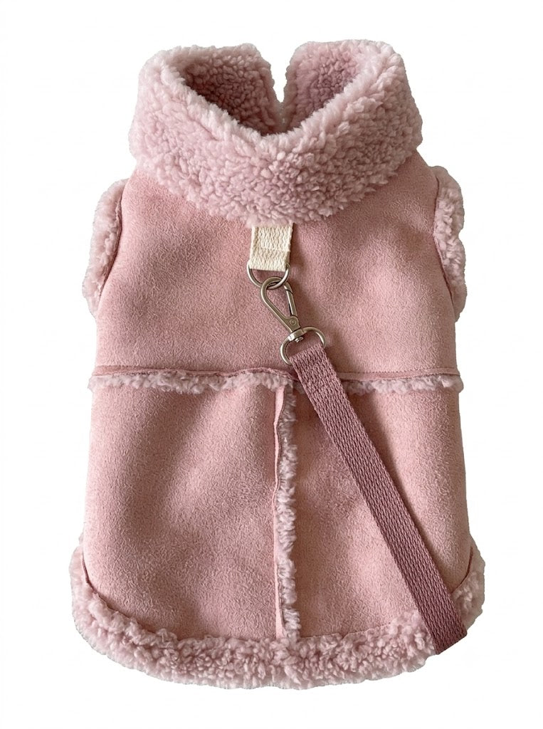 Chaleco Estilo Shearling con Cuello Afelpado