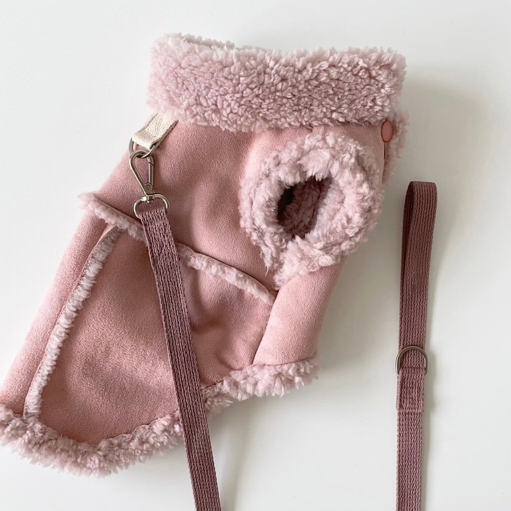 Chaleco Estilo Shearling con Cuello Afelpado